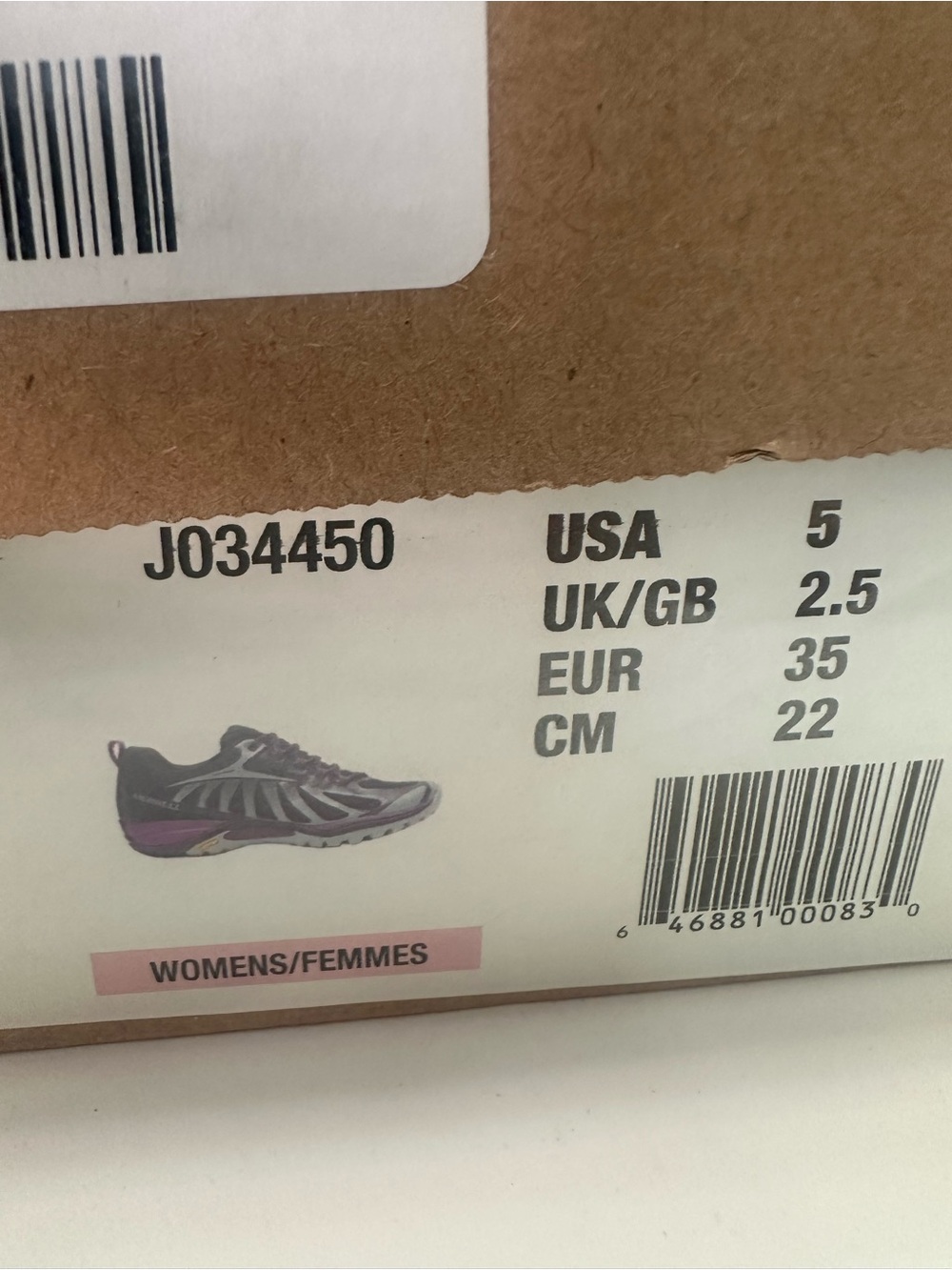 Merrell Siren edge 3 waterproof hiking shoes 5 EU 35 youth 3.5 - Picture 3 of 10